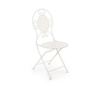 Emily Bijela Čelična Vrtna Stolica 40x40x94h
