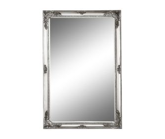 Malkia stensko ogledalo s srebrnim lesenim okvirjem 60x90 cm