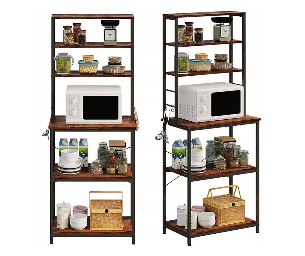 Modern Loft Style Computer Desk with Bookshelf, Light Brown