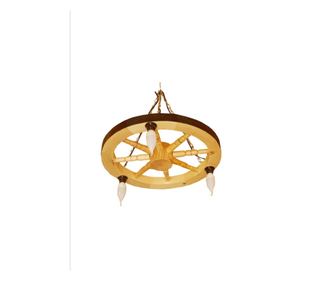 Lustră rustică din lemn masiv tip roată – handmade | Wood Rustic Art