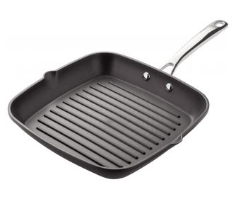 Stellar York Grill Pan, Αλουμίνιο, 26x26 cm, Μαύρο/Ασημί 750 ml