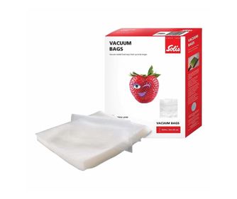 50 db Solis dombornyomott vákuumtasak készlet, újrafelhasználható, 20 x 30 cm, bármilyen vákuumkészülékkel kompatibilis, szakadá