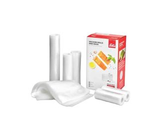 Zsákok és hullámos fóliatekercsek Solis porszívózásához, újrafelhasználható, 15 x 600 cm/20 x 600 cm/30 x 600 cm/20 x 30 cm, bár