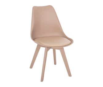 Трапезен стол, Vegas, Капучино, Изкуствена кожа, 49х55.5х84см.