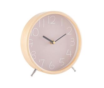 Lorens Taupe Natural Asztali óra Ø18,5x4,5 cm