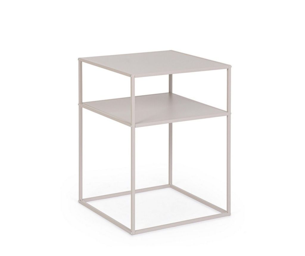 Arlik Μπεζ Ατσάλινο Τραπέζι 37.5x37.5x50.5y