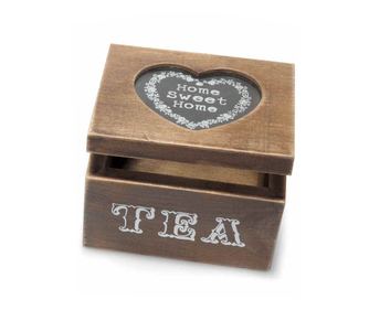 Drvena kutija za čaj smeđa 10x8.5x7 cm