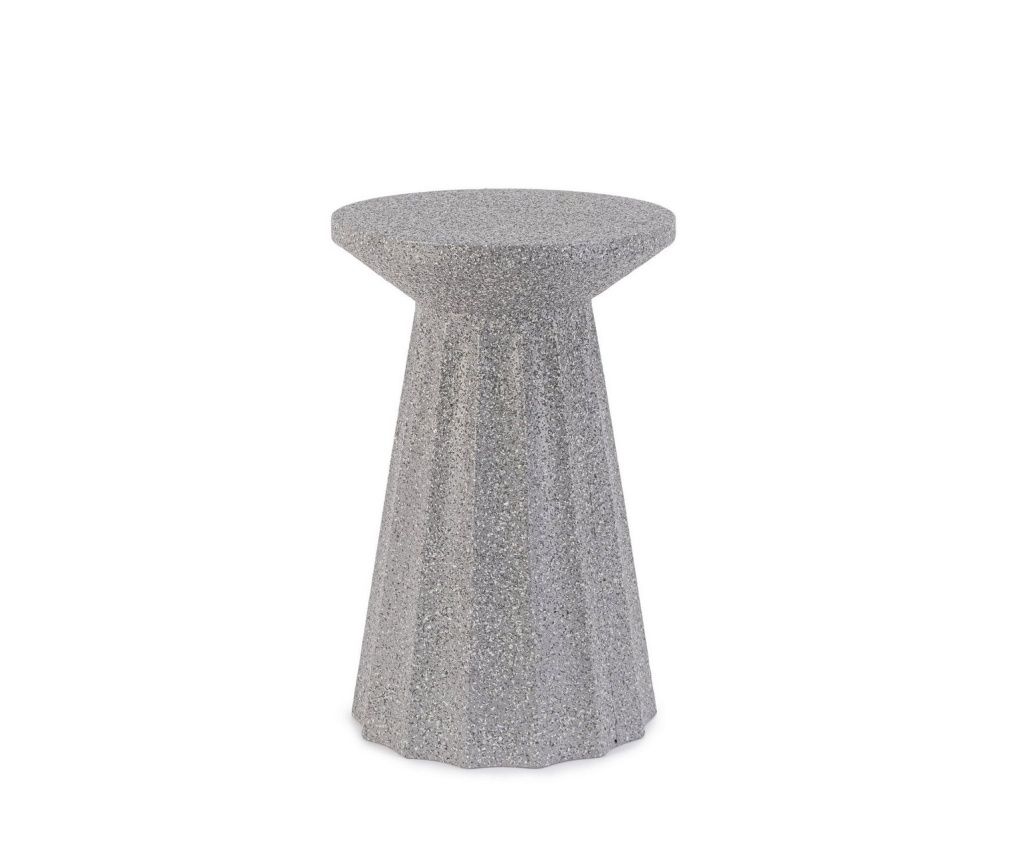 Adelya Szürke Acél Dohányzóasztal Ø30x46cm