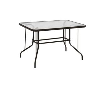 Маса, HM5679.02, Кафяв, Стъкло, 120х70х71см.