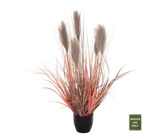 Декоративно растение, HM4015, Розов, Пластмаса, 14.5х12.5х86см.