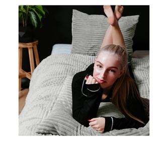 Sleeptime Teddy Комплект спално бельо, 2 души, Микрофибър, 1x Чаршаф за завивка 200x200/220 см, 2x Калъфки за възглавници 60 x 7