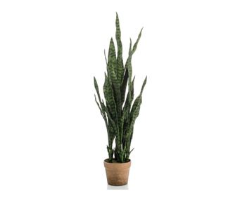 Umetna rastlina Sanseveria, 84 cm, smaragdna