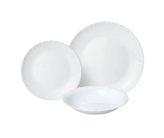 18-delni komplet krožnikov, opalni, bel Kinghoff KH1875