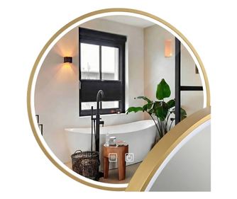 Rea tükör LED P11394 MMJ 50cm Rózsa arany 2 x50 x50CM