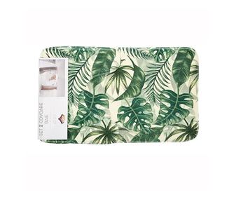 Set 2 covoare baie print LEAVES, Casa Plastor, 75x45 cm