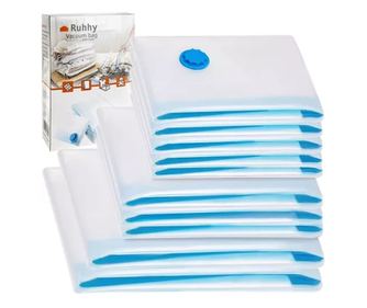 Ruhhy Vákuum Fóliazacskók, Újrafelhasználható, 4 Méret, 10 db