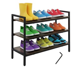 Ruhhy 27038 cipőtartó 3 polccal, Könnyű összeszerelés, Modern loft dizájn, tartós konstrukció