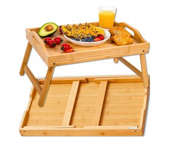 Összecsukható bambusz laptop- és reggelizőasztal Ruhhy