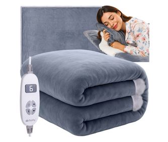 Minőségi Elektromos Takaró RUHHY 26225, Elektromos Matrac 180x130cm, Kétoldalas, 10 Fűtési Szinttel, Puha Plüss