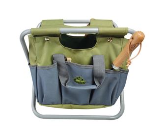 Esschert Design Vrtna torba za alat i sjedalo, siva GT85