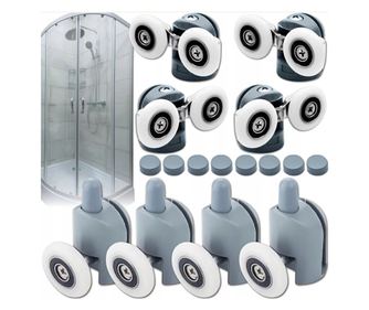 Ruhhy görgők zuhanykabinhoz 23mm szett 8 görgős ajtó görgő csendes