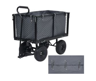 Podloga za vrtni voziček, temno siva, 86x46x41 cm, tekstil