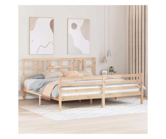 Ágykeret 200x200 cm, tömör fenyőfa