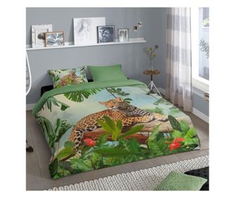 Prevleka za odejo Good Morning JUNGLE, večbarvna, 155x220 cm