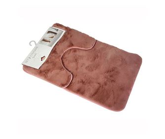 Set 2 covoare baie pufoase, Casa Plastor, 75x45 cm, roz