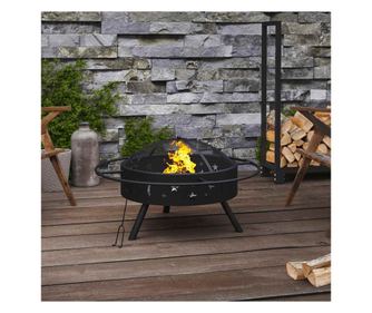 Ložište s pokerom, 70 cm, čelik, XXL