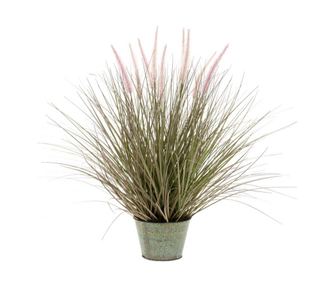 Umetna trava Pennisetum Emerald 58 cm v cinkani posodi