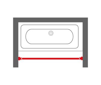 Teleskopska palica za tuš zaveso Sealskin, bela, 255 cm