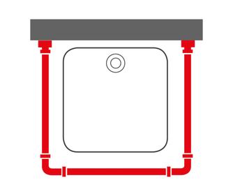 Tesnilo za zaveso za prho Sealskin, belo