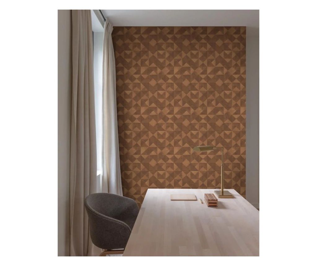 Noordwand Wallpaper "Topchic Graphic Shapes Facet", metallic orange