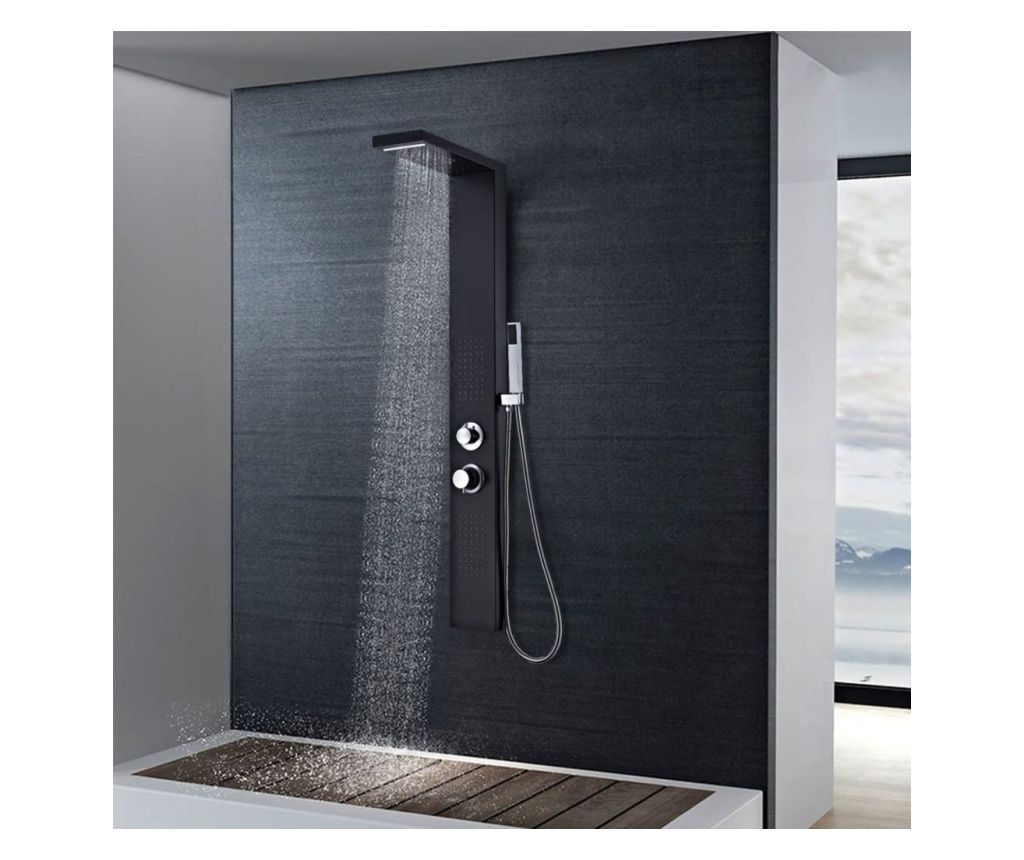 Matte Black Aluminum Shower Panel System