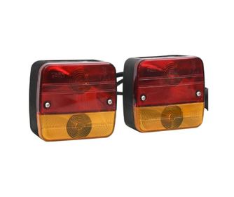 Komplet luči za prikolico 2 kosa. Klasična žarnica 12V Rdeča 10,5x5x9,5 cm