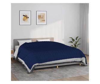 Težka odeja, modra, 220x260 cm, 11 kg, tekstil