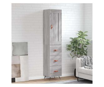 Visoka omara, siva sonoma, 34,5x34x180 cm, obdelano leso