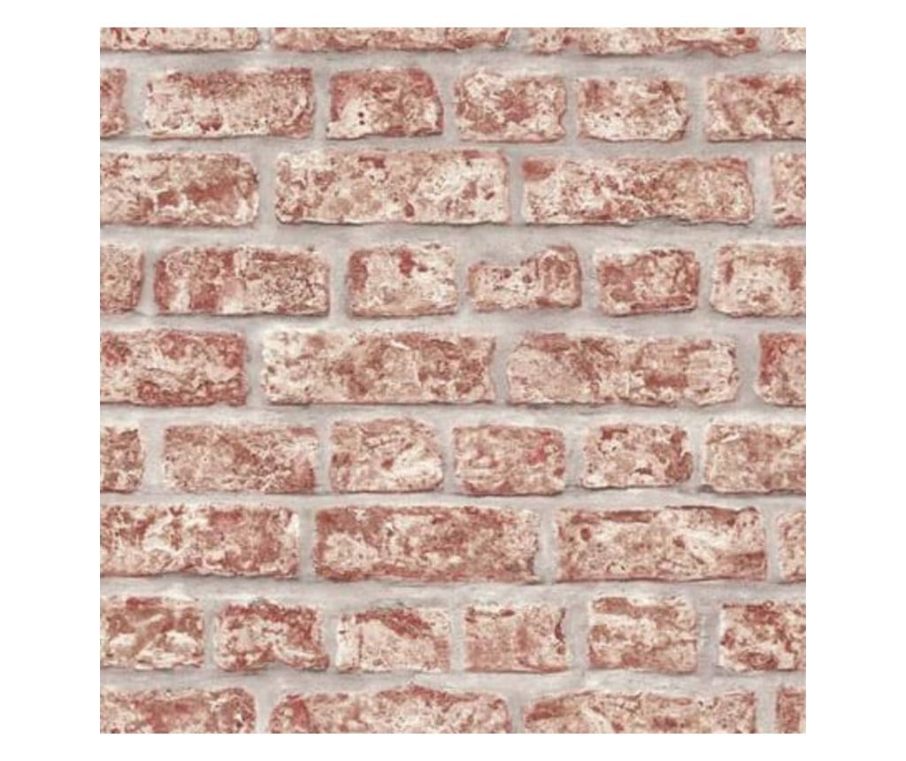 Topchic Tégla mintás vlies tapéta, piros és szürke