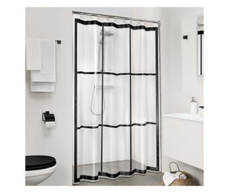 Tuš zavesa Sealskin Brix, prozorna