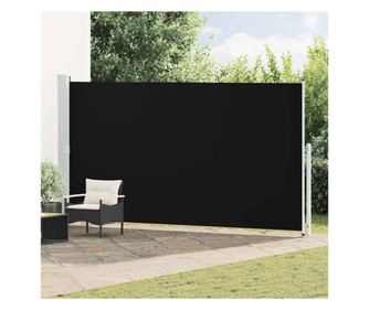 Αναδιπλούμενο Πλαϊνό Τέντωμα, Μαύρο, 200 x 500 εκ.