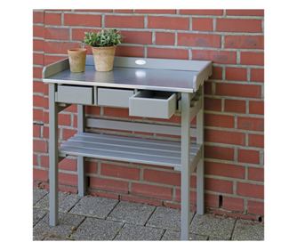 Esschert Design Radna stanica za vrt, siva, CF29G