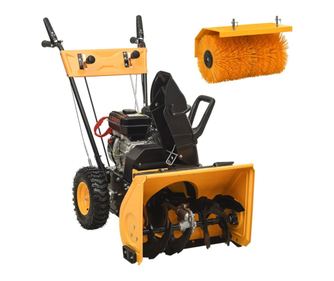 Set freză de zăpadă cu mașină de măturat 4 în 1, benzină 6,5 CP