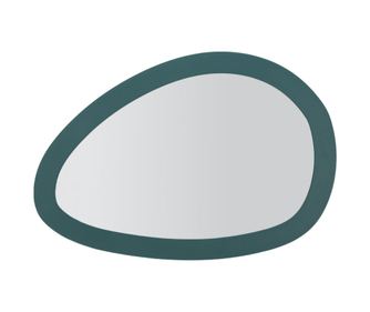 Stensko ogledalo Saturno teal 71x1,5x48 cm