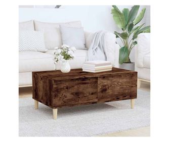 Klubska mizica, dimljen hrast, 90x50x36,5 cm, iverna plošča