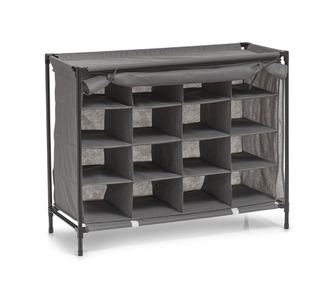 Zeller ciptart, 16 pr, textil/fm, szrke, 84 x 35 x 66 cm