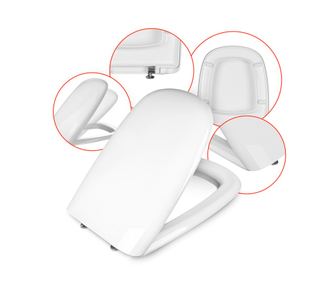 WC Седалка MKW съвместима Opoczno Kioto, Duroplast, Soft-Close, Антибактериална, Ергономичен дизайн