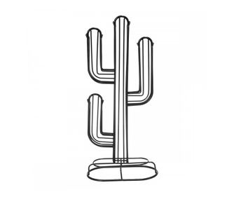 Поддържа 50 капсули Nestle Cactus, стомана, 17x43 см