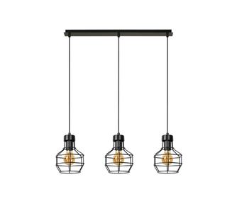 Пендел ТЕРМА, черен, 3xE27 - линеен