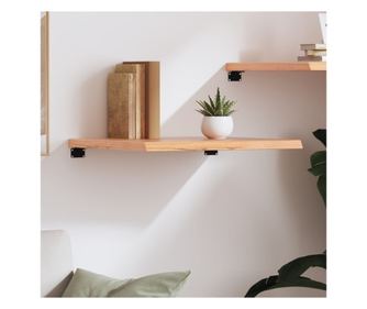 Polica stena svetlo rjava 60x60x4 cm masivni hrast obdelan